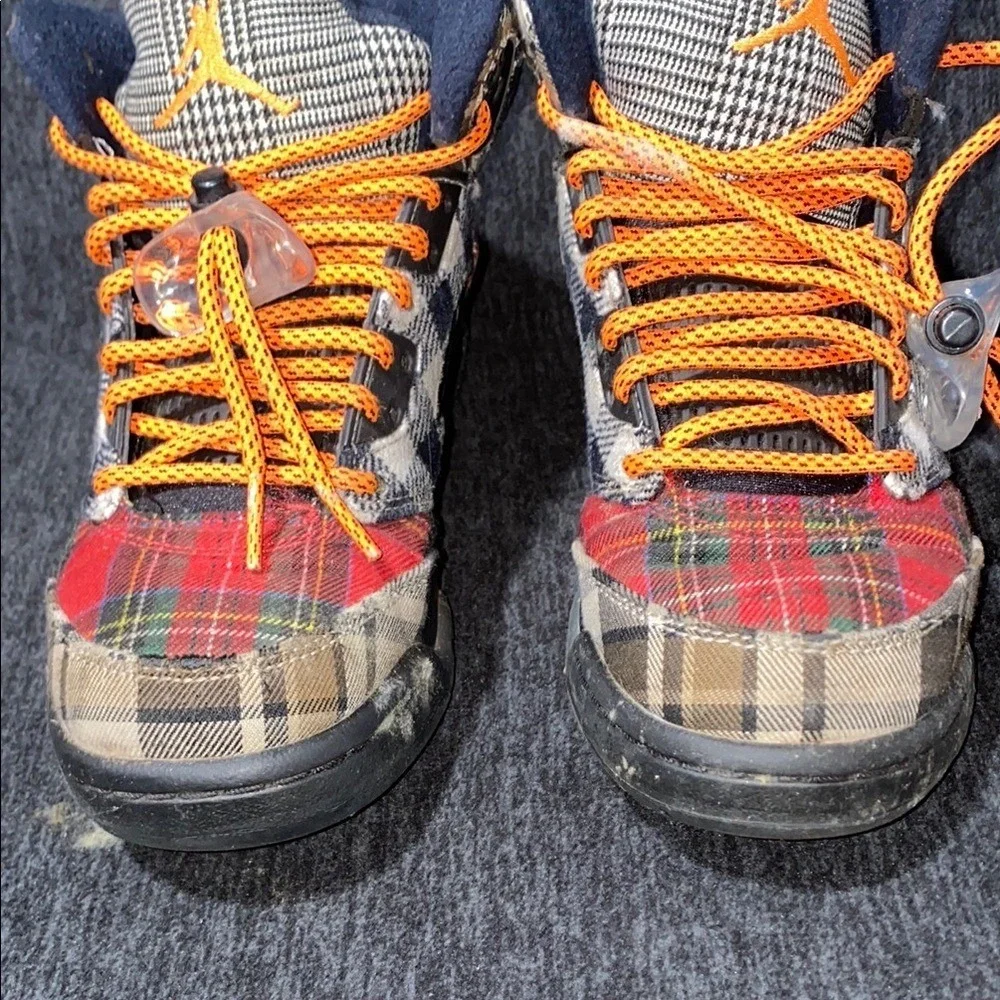 Air Jordan 5 Retro TD Plaid‎ Orange Laces Kids